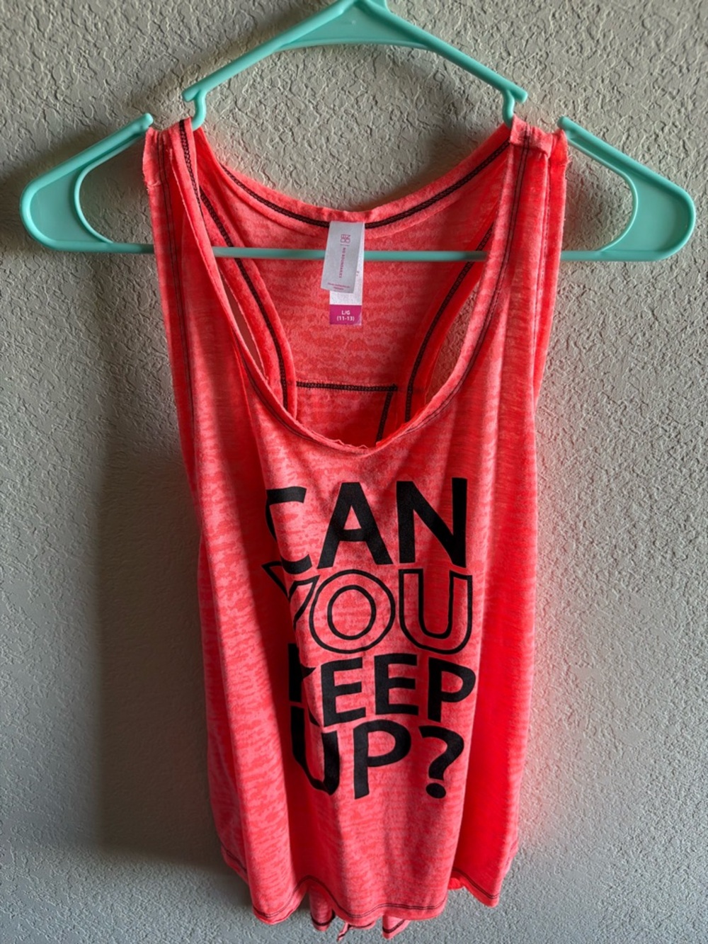 No Boundaries Coral Graphic Racerback Tank Top